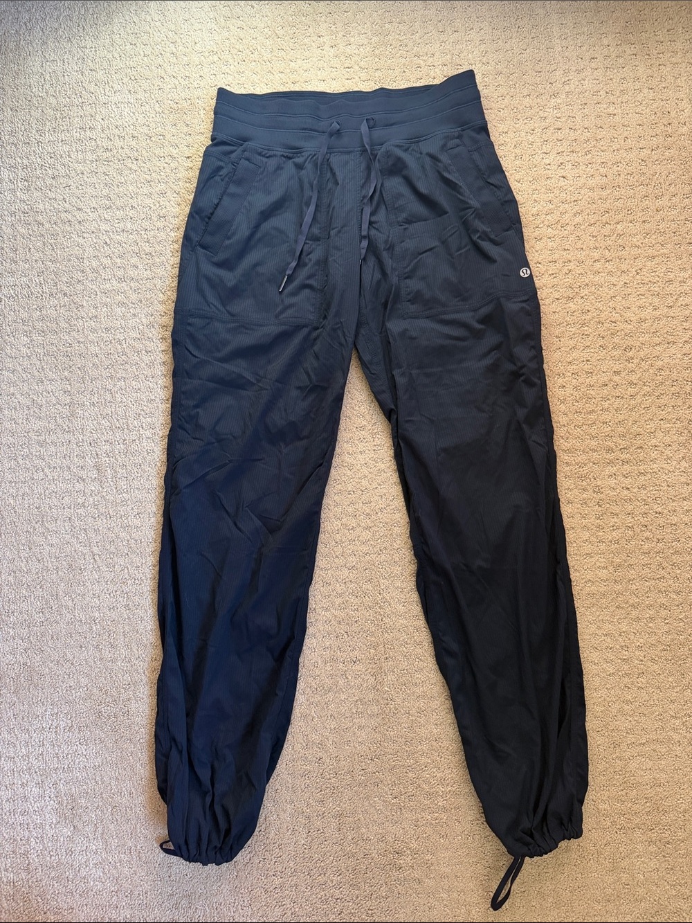 Lululemon Navy Dance Studio Pants with Drawstring Waist - Size 6